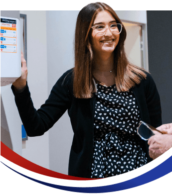 responsive customer service representative assisting a client